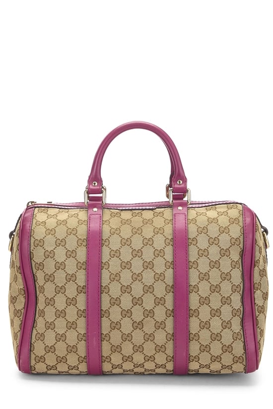 Pink Original GG Canvas Boston Handbag Medium