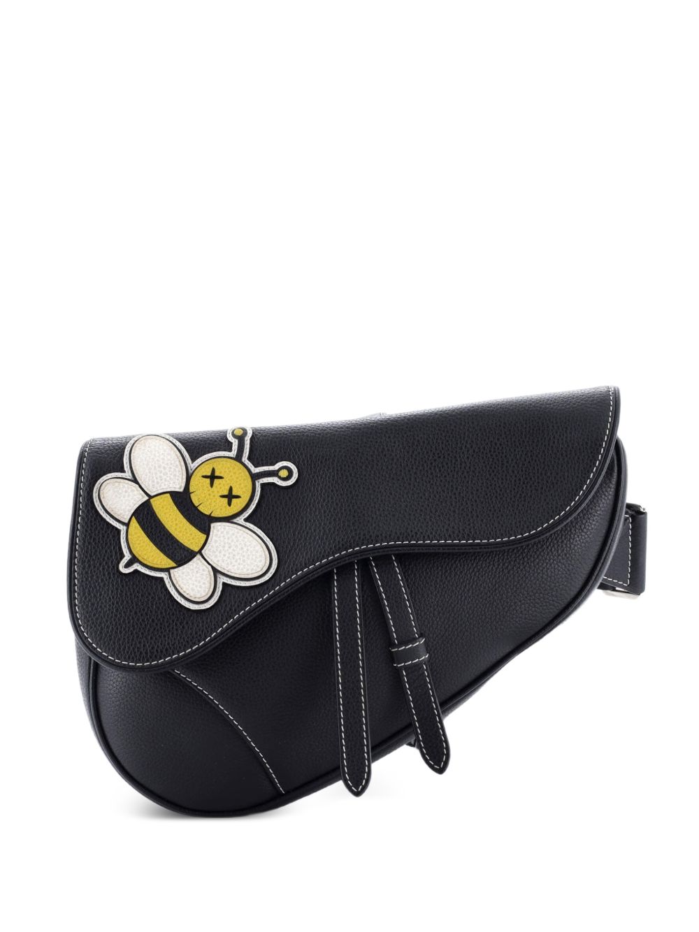 KAWS Saddle Leather with Applique crossbody bag