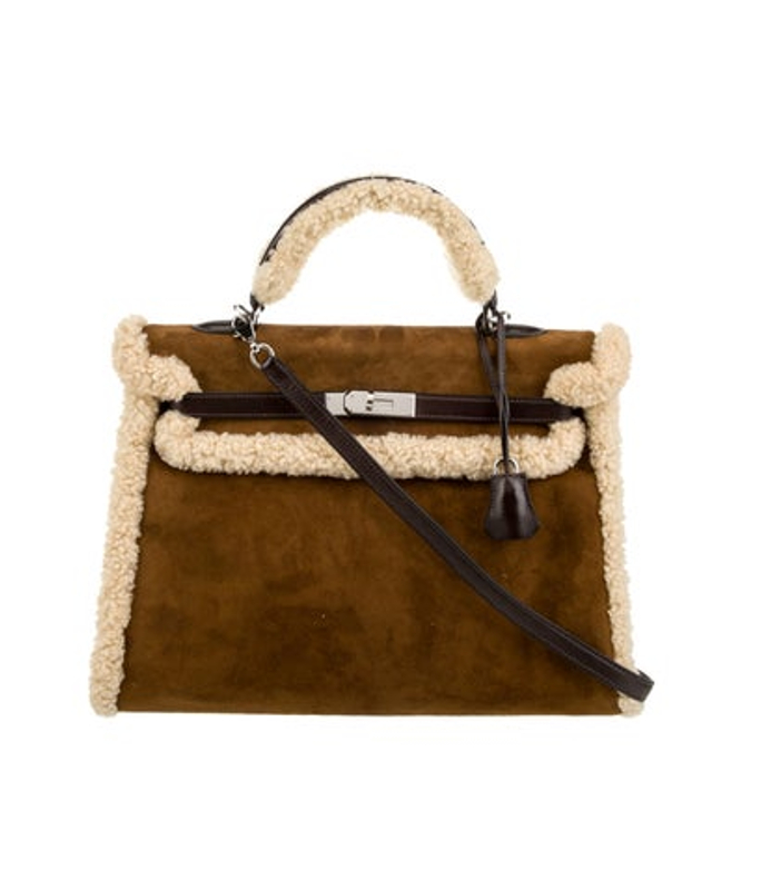 Hermes Shearling Teddy Kelly Ii 35