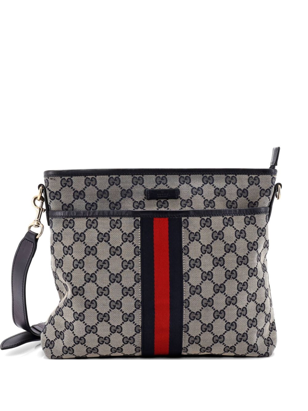 Front Pocket Web Messenger GG Canvas Small crossbody bag