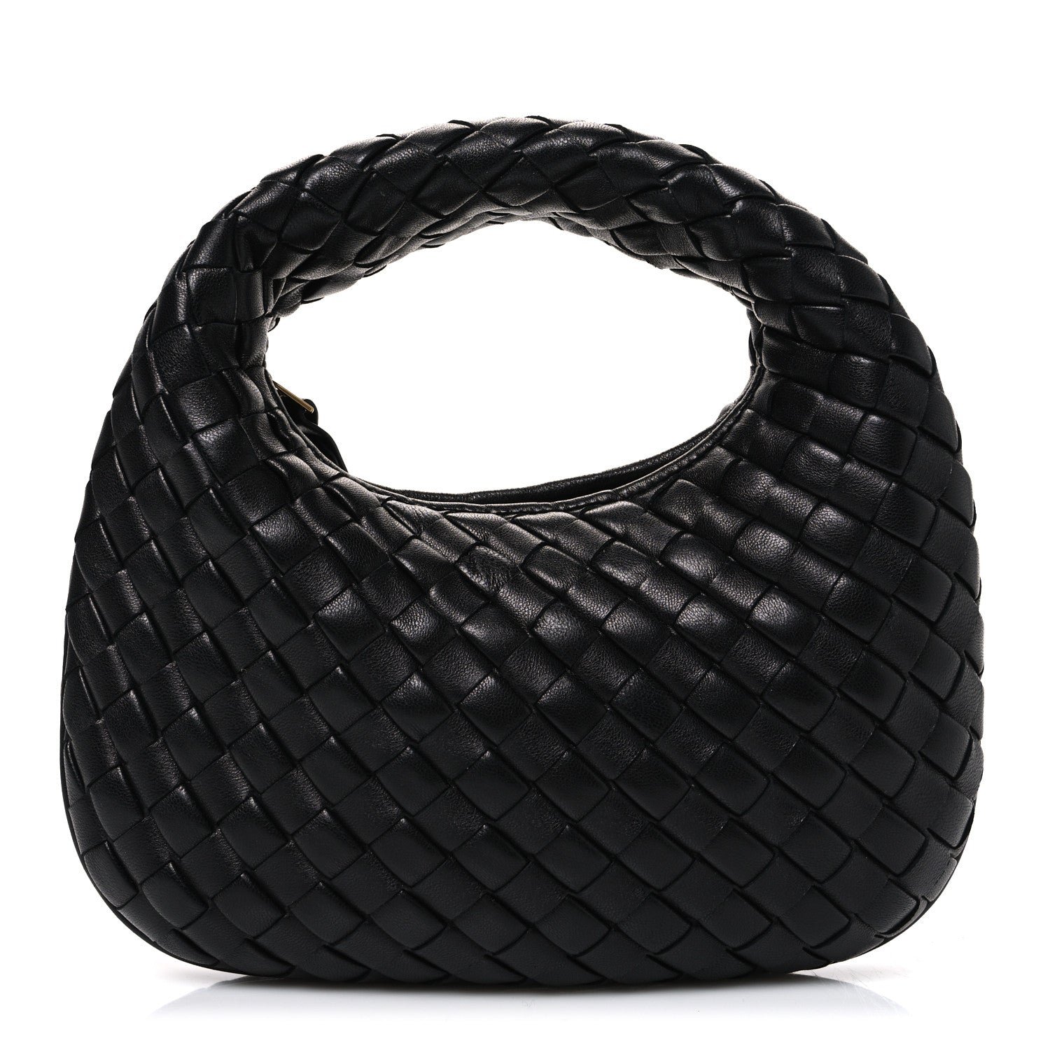 Bottega Veneta Nappa Intrecciato Baby Veneta Hobo Black