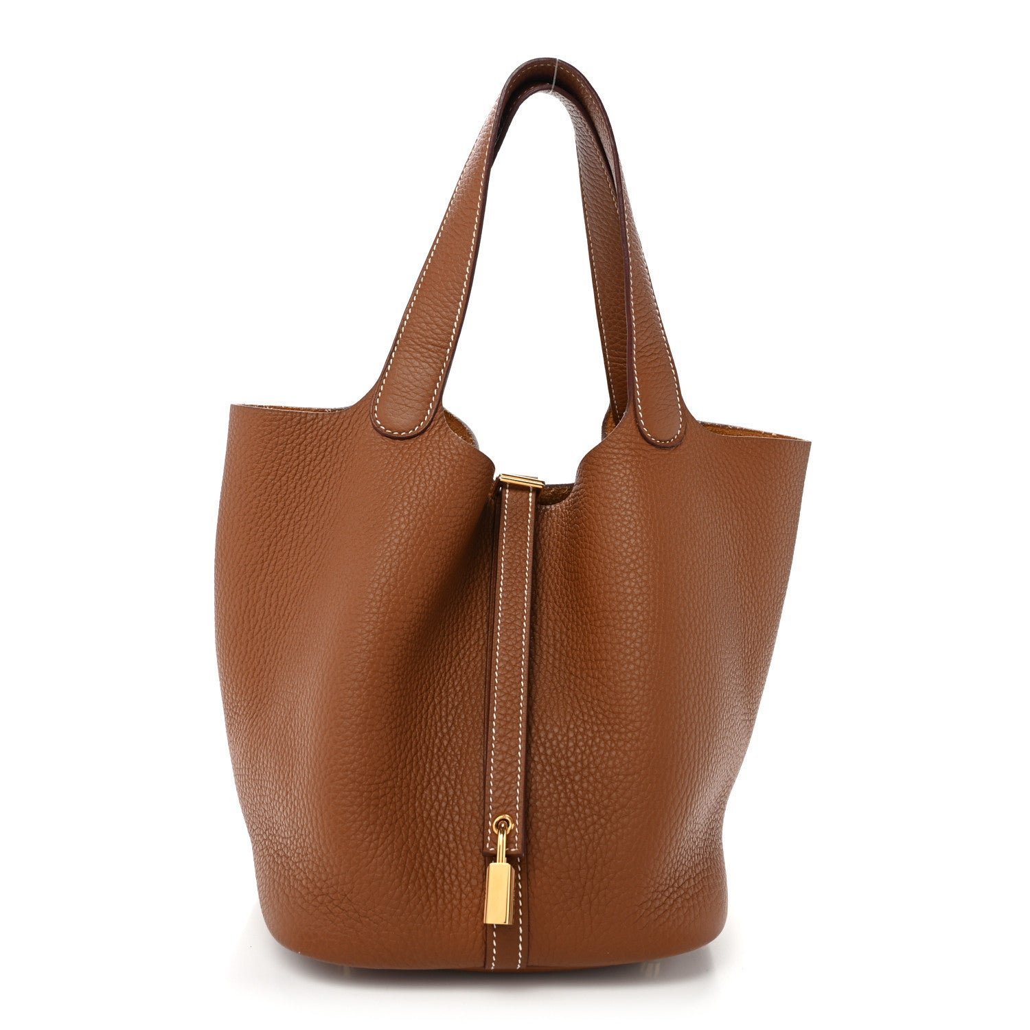 Hermes Taurillon Clemence Picotin Lock 22 MM Gold