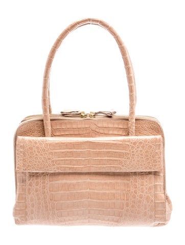 Nancy Gonzalez Embossed Leather Top Handle Bag