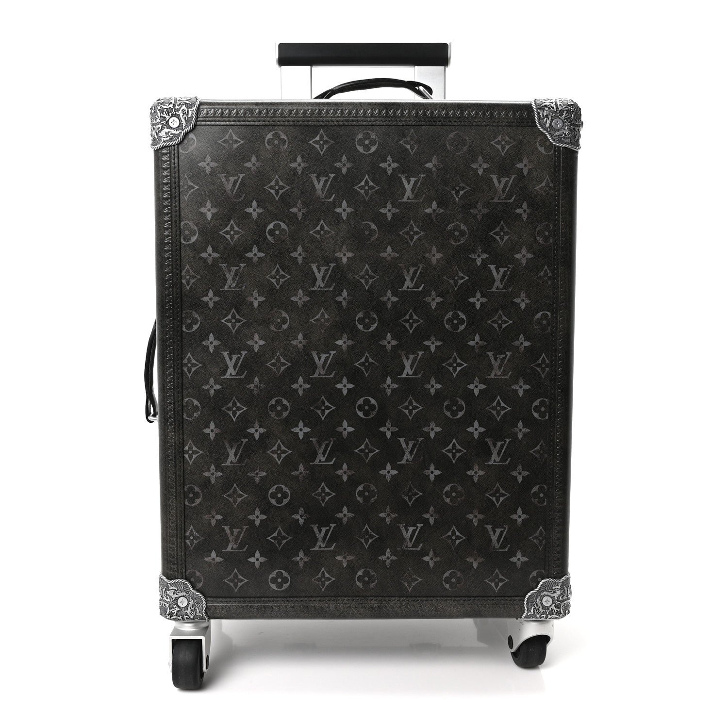 Louis Vuitton Brushed Monogram Rolling Trunk Black