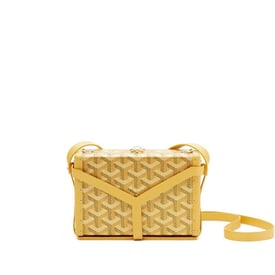 Goyard Yellow & Gold Goyardine Minaudiere Trunk Gold Hardware, 2023