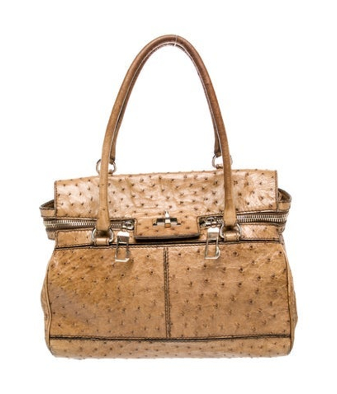 Max Mara Mara Ostrich Top Handle Bag