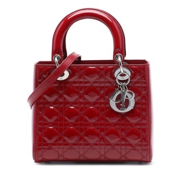 Medium Patent Cannage Lady Dior