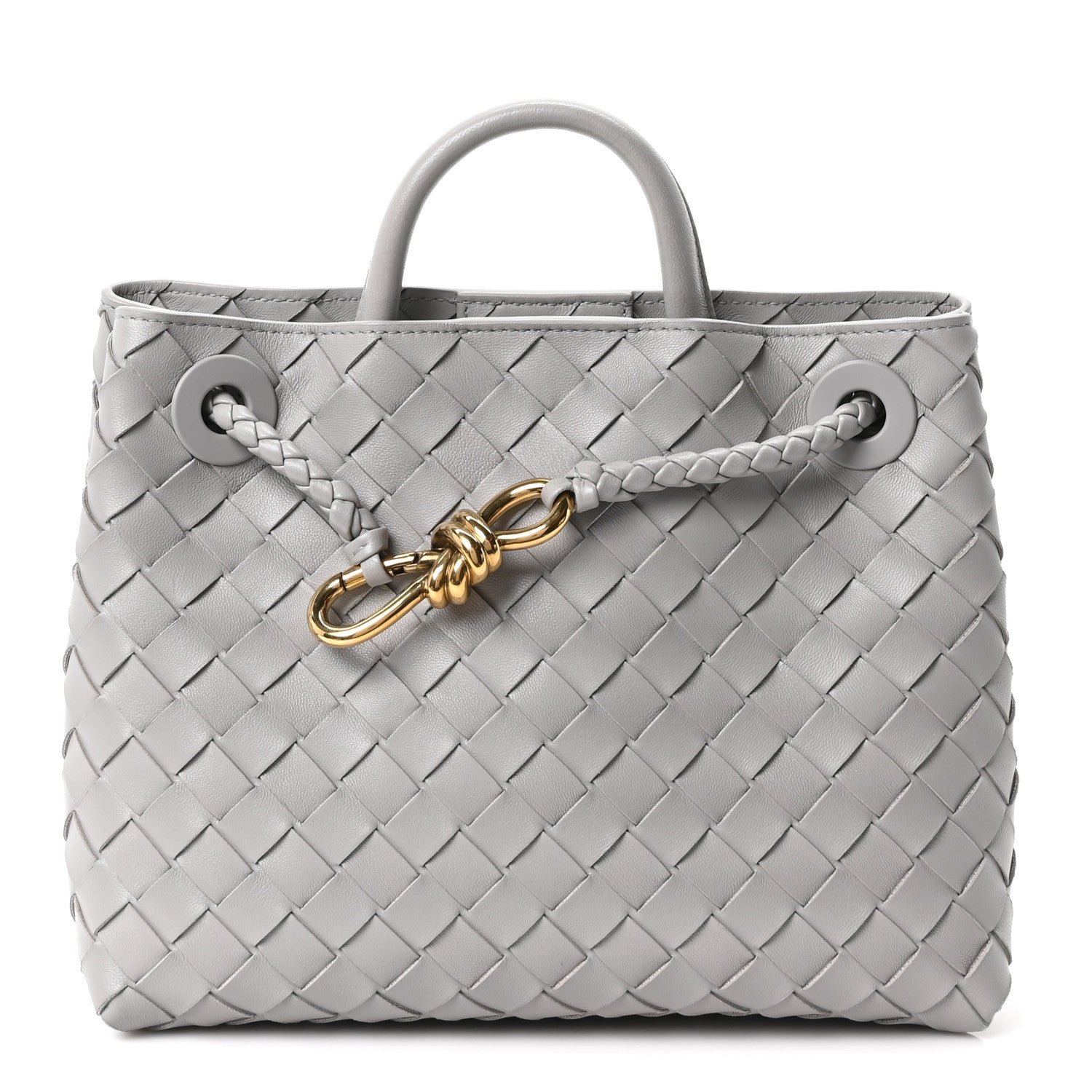 Nappa Intrecciato Small Andiamo Shoulder Bag Sterling
