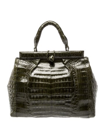 Nancy Gonzalez Crocodile Top Handle Bag