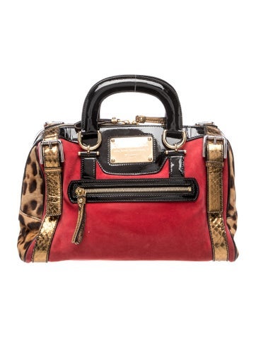 Suede Top Handle Bag