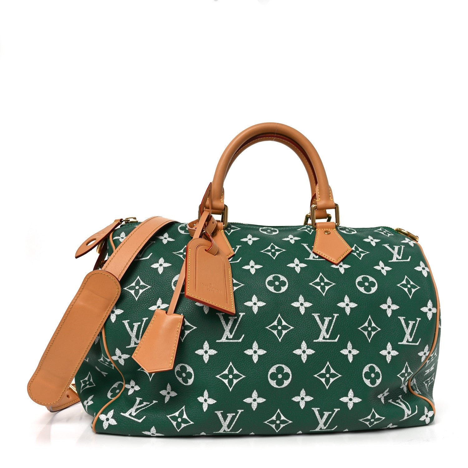 Louis Vuitton Louis Vuitton Calfskin Monogram Speedy P9 Bandouliere 40 Green