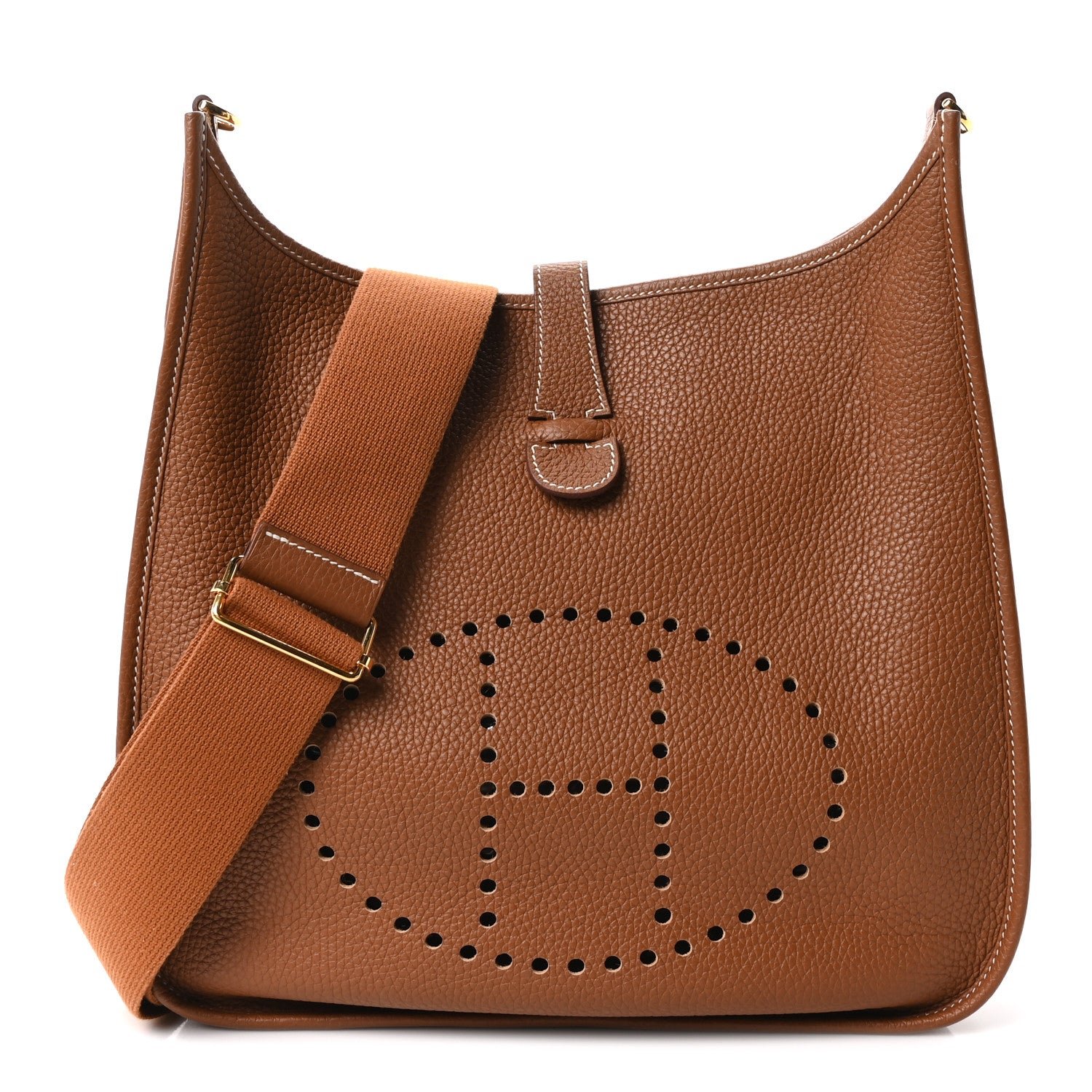 Hermes Taurillon Clemence Evelyne III GM Gold