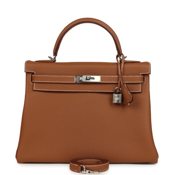 Hermes Hermes Kelly Retourne 32 Gold Togo Palladium Hardware