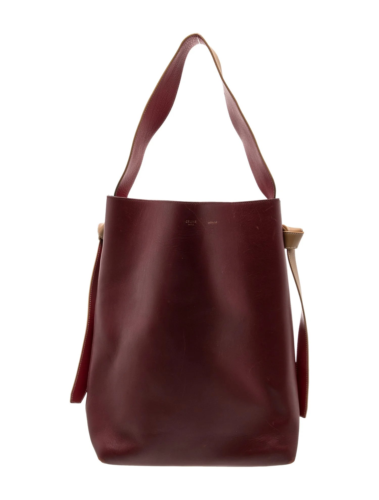 Leather Twisted Cabas