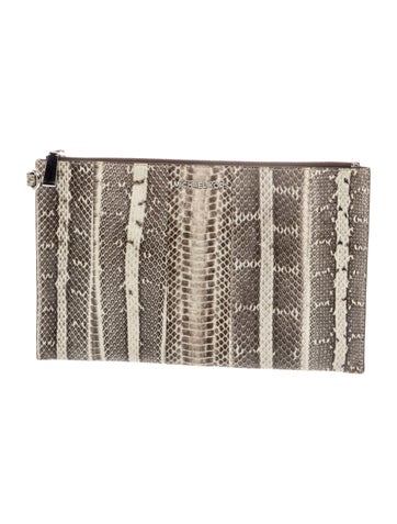 Embossed Leather Clutch