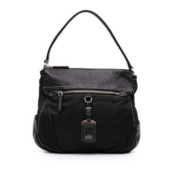 Nylon Leather and Tessuto Shoulder Bag