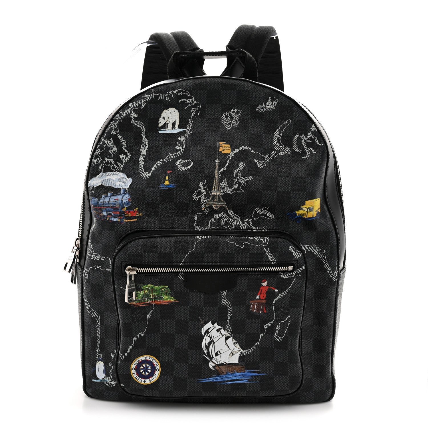 Louis Vuitton Damier Graphite World Map Josh Backpack