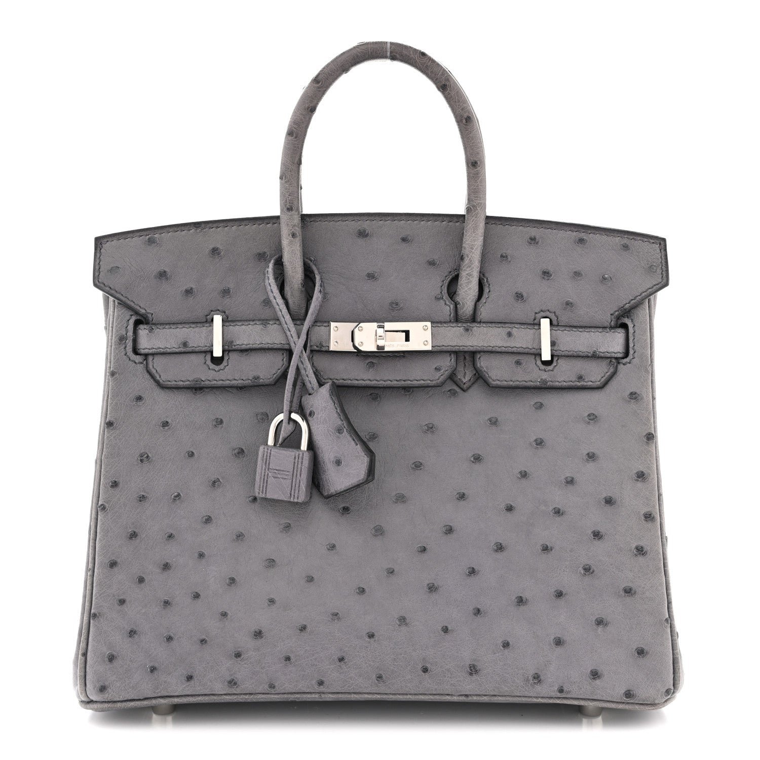 Hermes Ostrich Birkin 25 Gris Agate