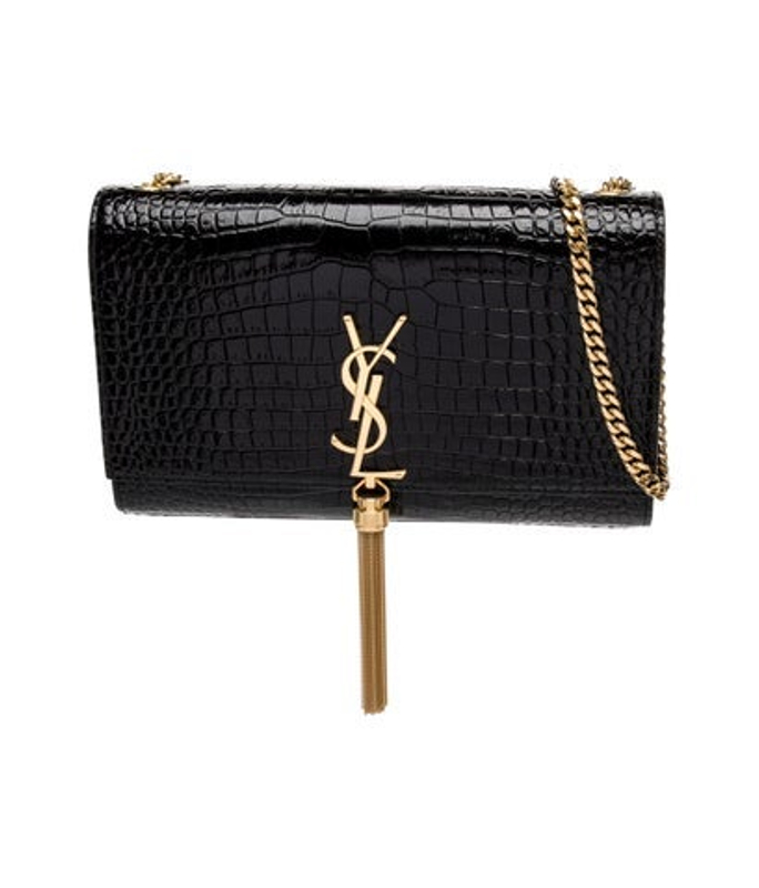 Saint Laurent Laurent Embossed Leather Kate Shoulder Bag Medium