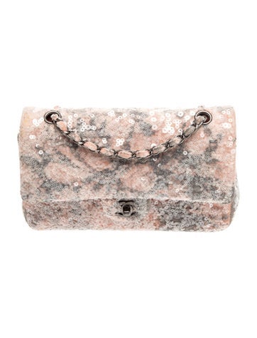 Classic Medium Sequin Double Flap Bag