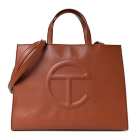 Telfar Vegan Leather Medium Shopping Bag Tan