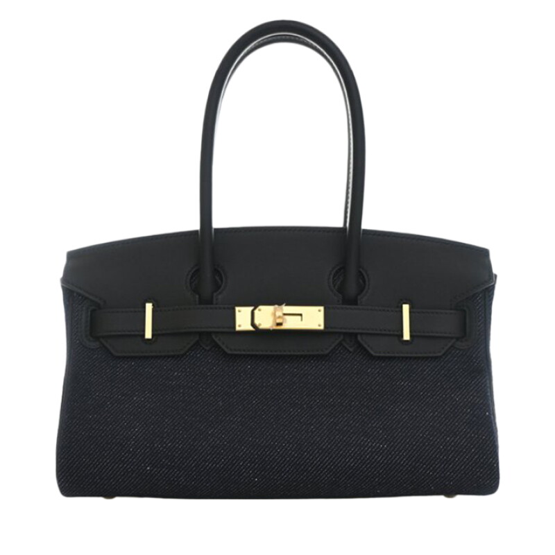 Black Swift and Bleu Indigo Denim Shoulder Birkin Light 29 Gold Hardware, 2025
