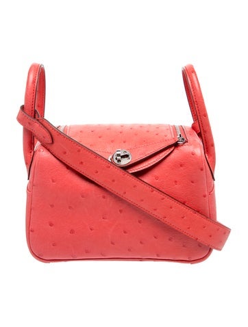 Hermes Ostrich Mini Lindy 20