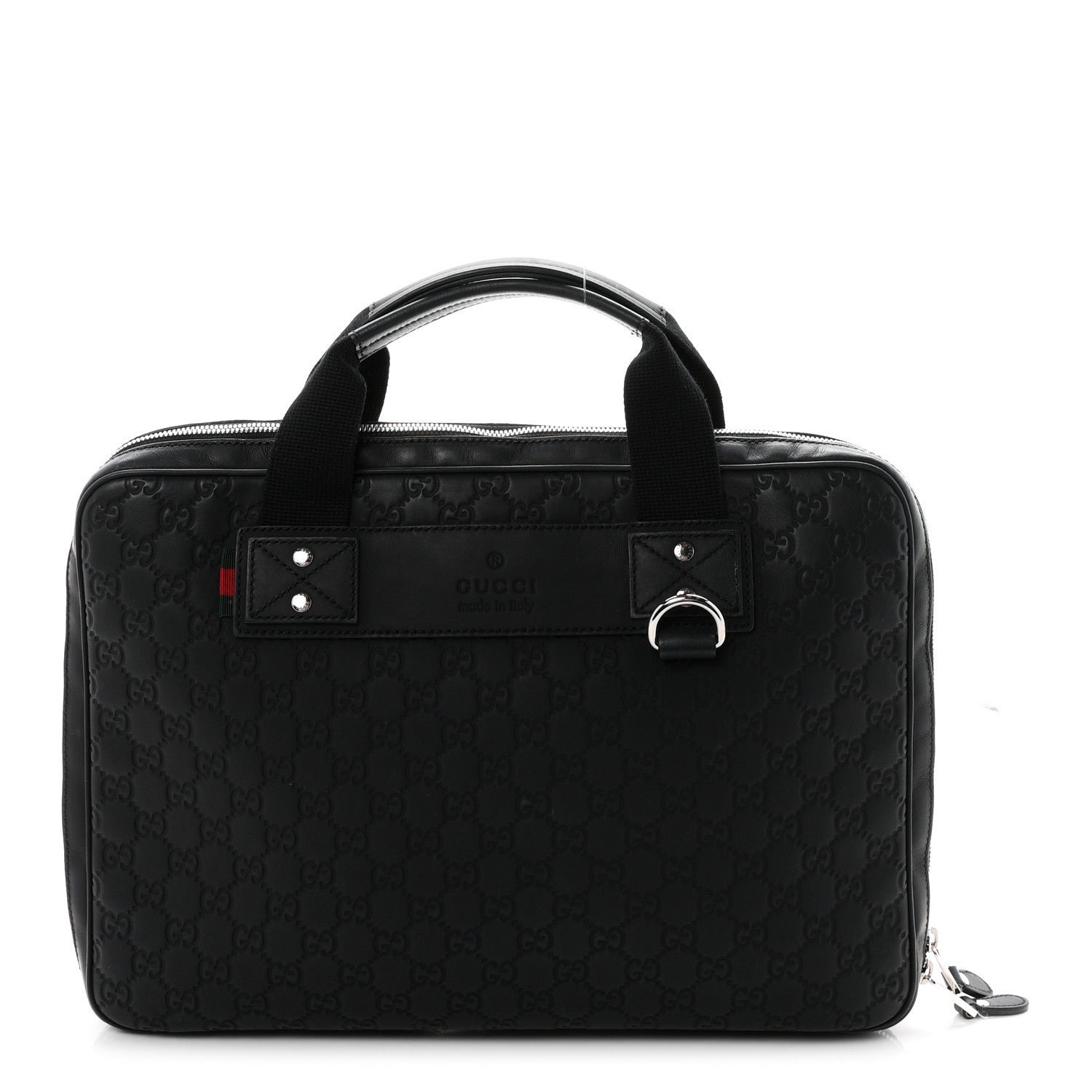 Gucci Rubber Guccissima Laptop Briefcase Black
