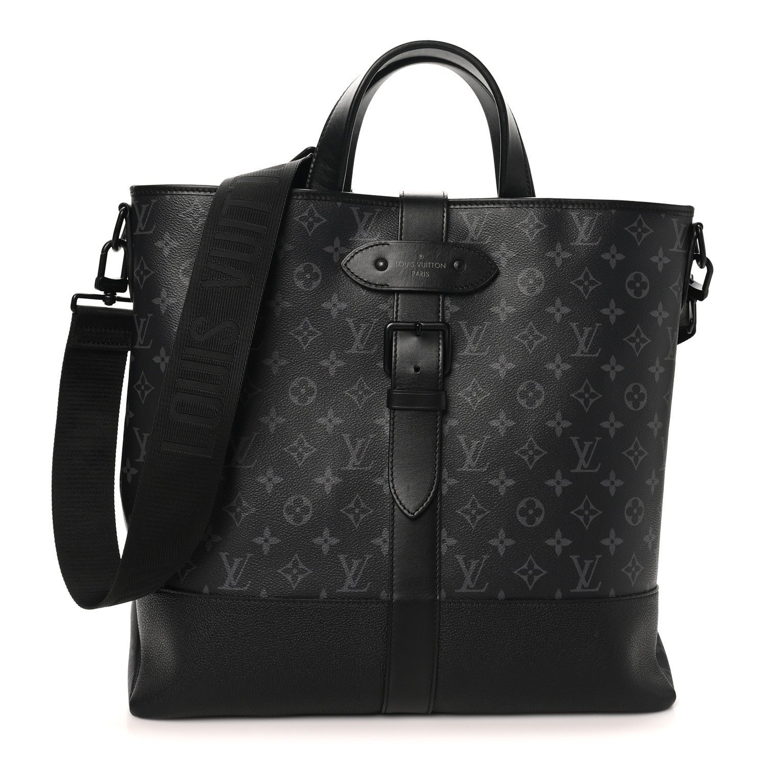 Louis Vuitton Monogram Eclipse Saumur Tote Black