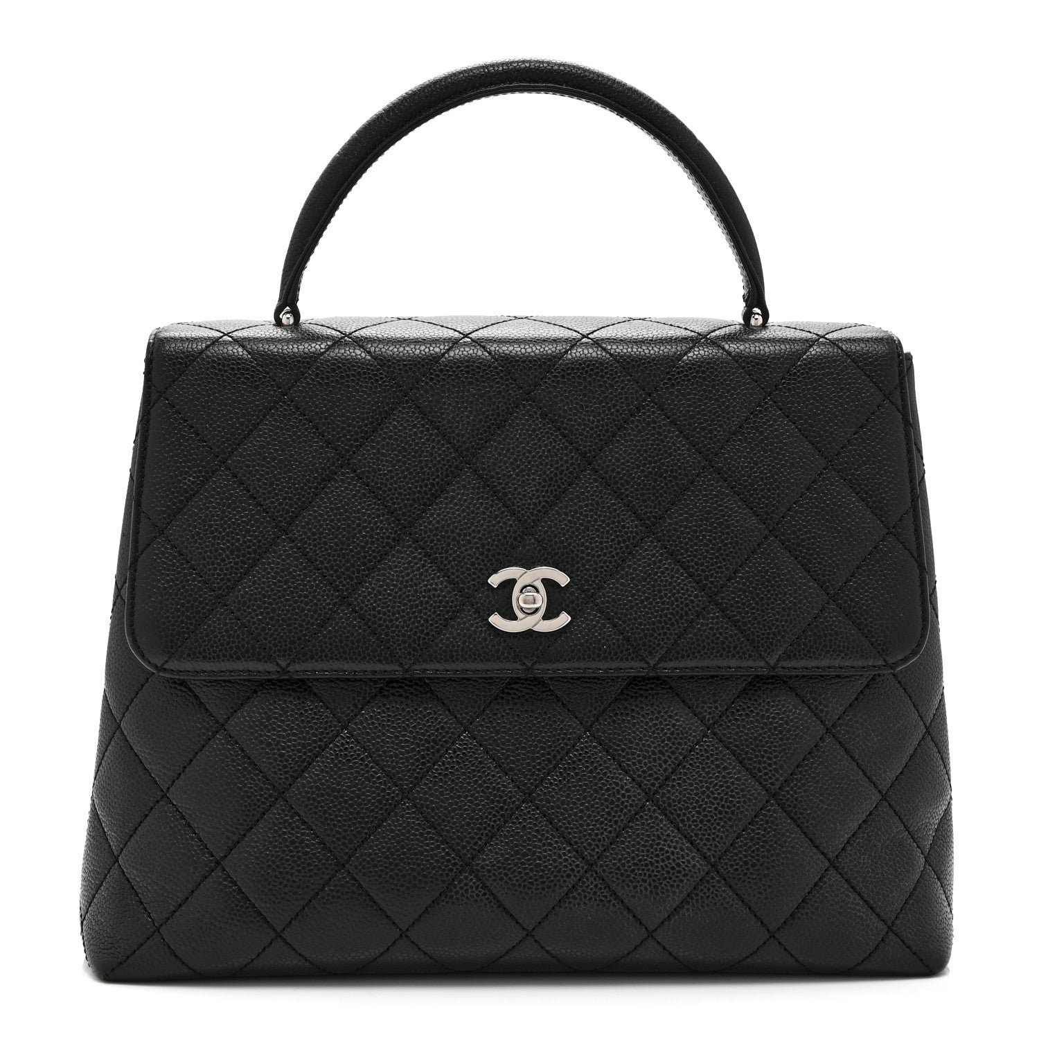 Chanel Caviar Quilted Jumbo Kelly Flap Black