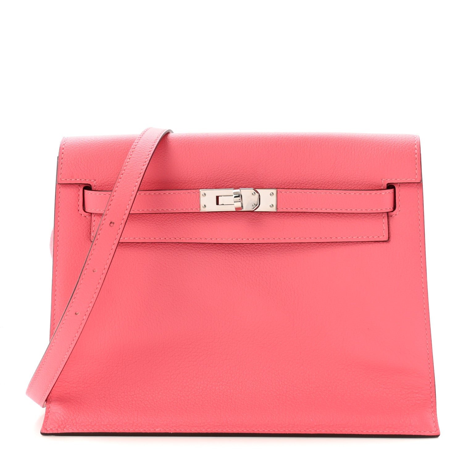 Hermes Evercolor Kelly Danse II Belt Bag Rose Azalee