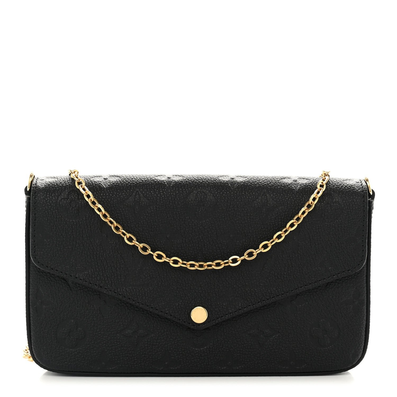 Louis Vuitton Empreinte Pochette Felicie Chain Wallet Black
