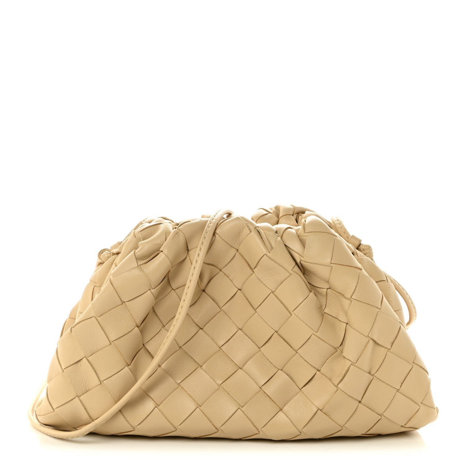 Bottega Veneta Nappa Intrecciato The Mini Pouch Almond