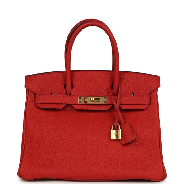 Hermes Hermes Birkin 30 Geranium Togo Gold Hardware