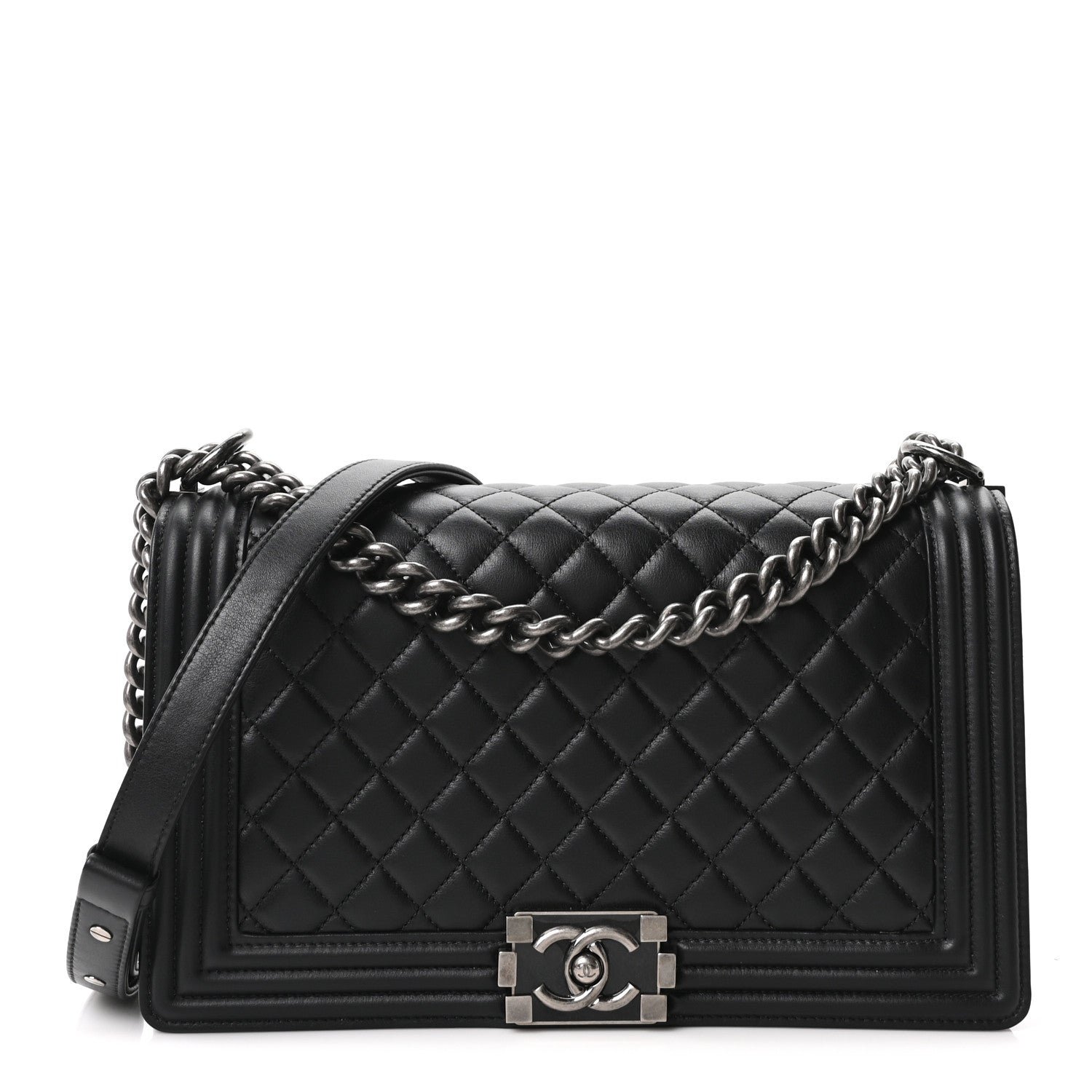 Chanel Calfskin Quilted New Medium Boy Flap Black