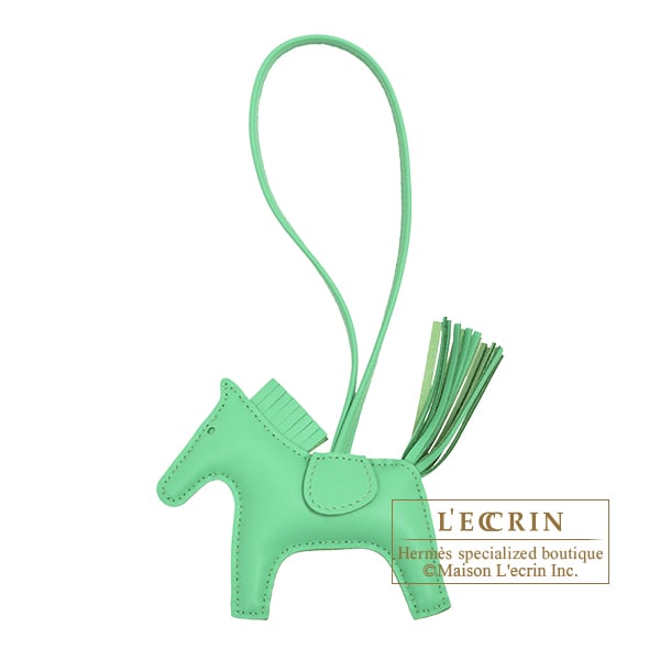 Hermes Rodeo charm PM Vert comics Agneau
