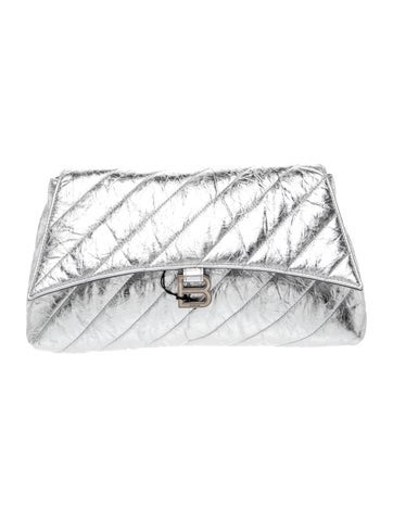 Leather Crush Quilted Metallic Calfskin Small w/ Tags