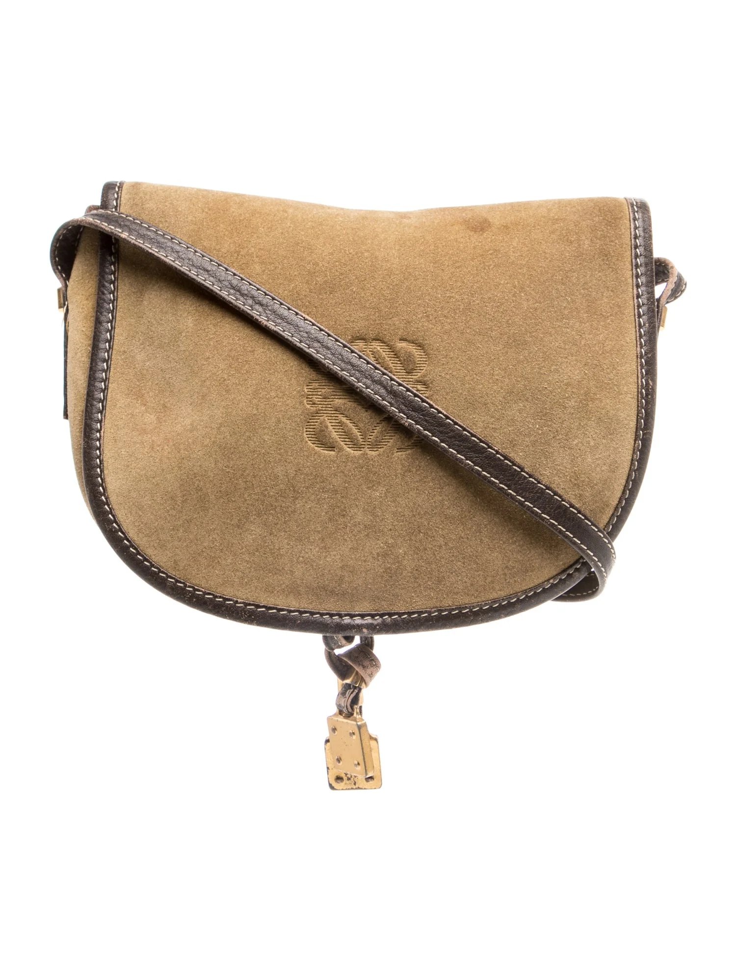Suede Crossbody Bag Vintage