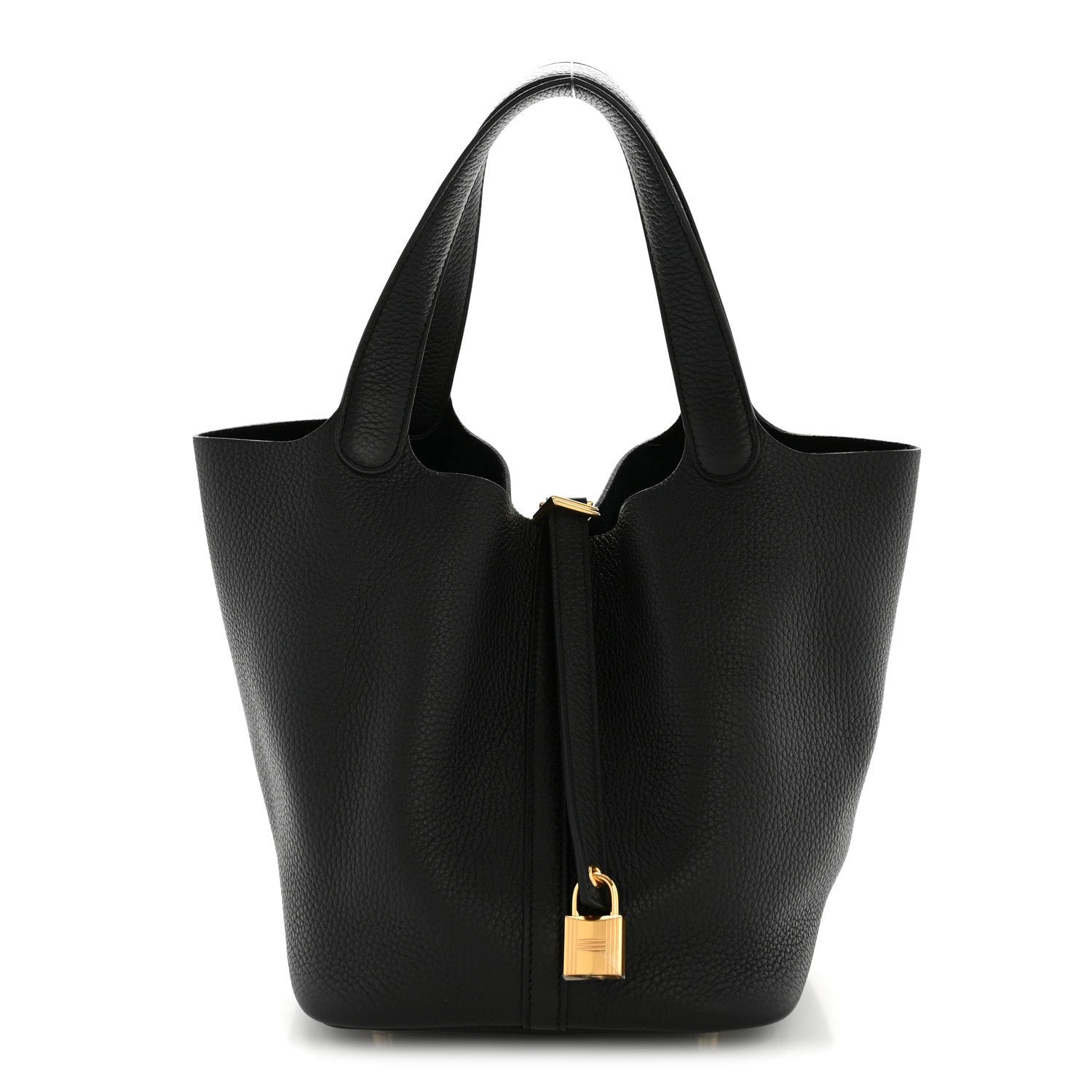 Hermes Taurillon Clemence Picotin Lock 22 MM Black