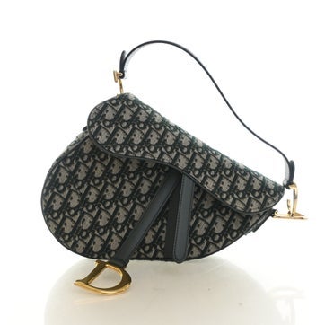 Canvas Oblique Saddle Bag Medium