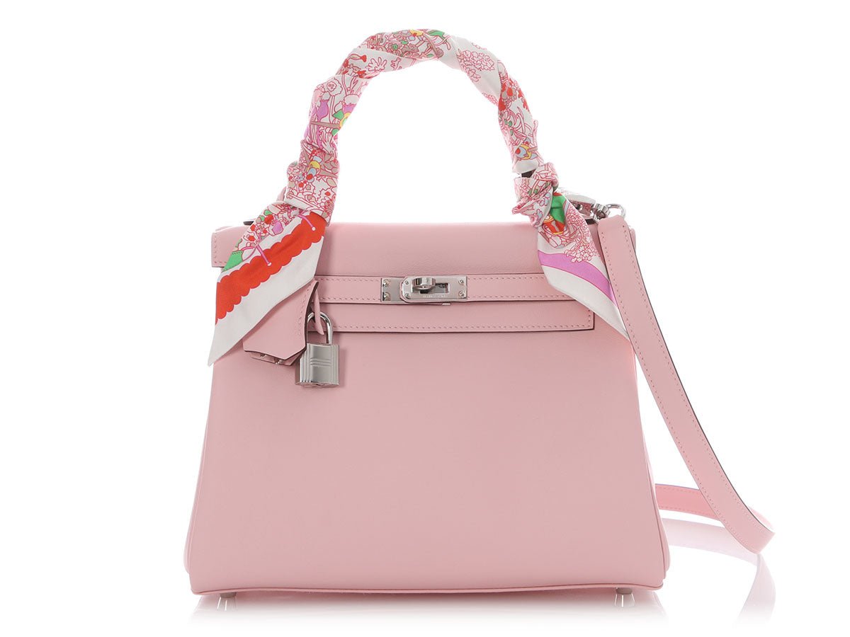 Hermès Rose Sakura Swift Kelly 25