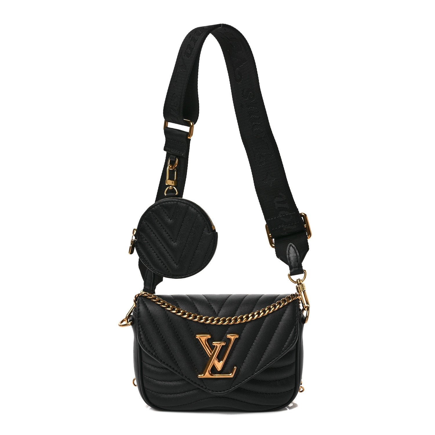 Louis Vuitton Calfskin New Wave Multi Pochette Black