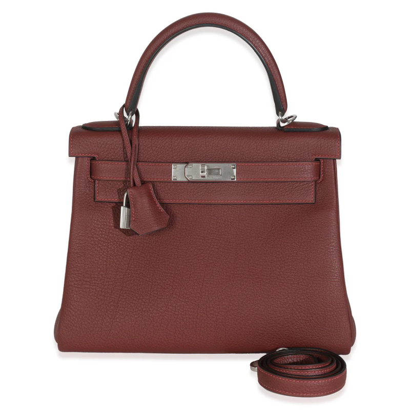 Hermes Rouge H Togo Retourne Kelly 28 Palladium Hardware, 2025