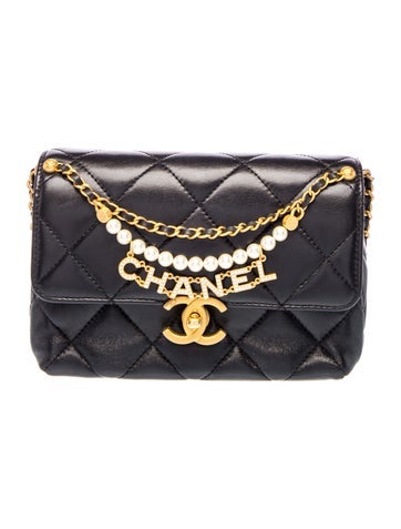 Mini Pearl Logo Flap Bag