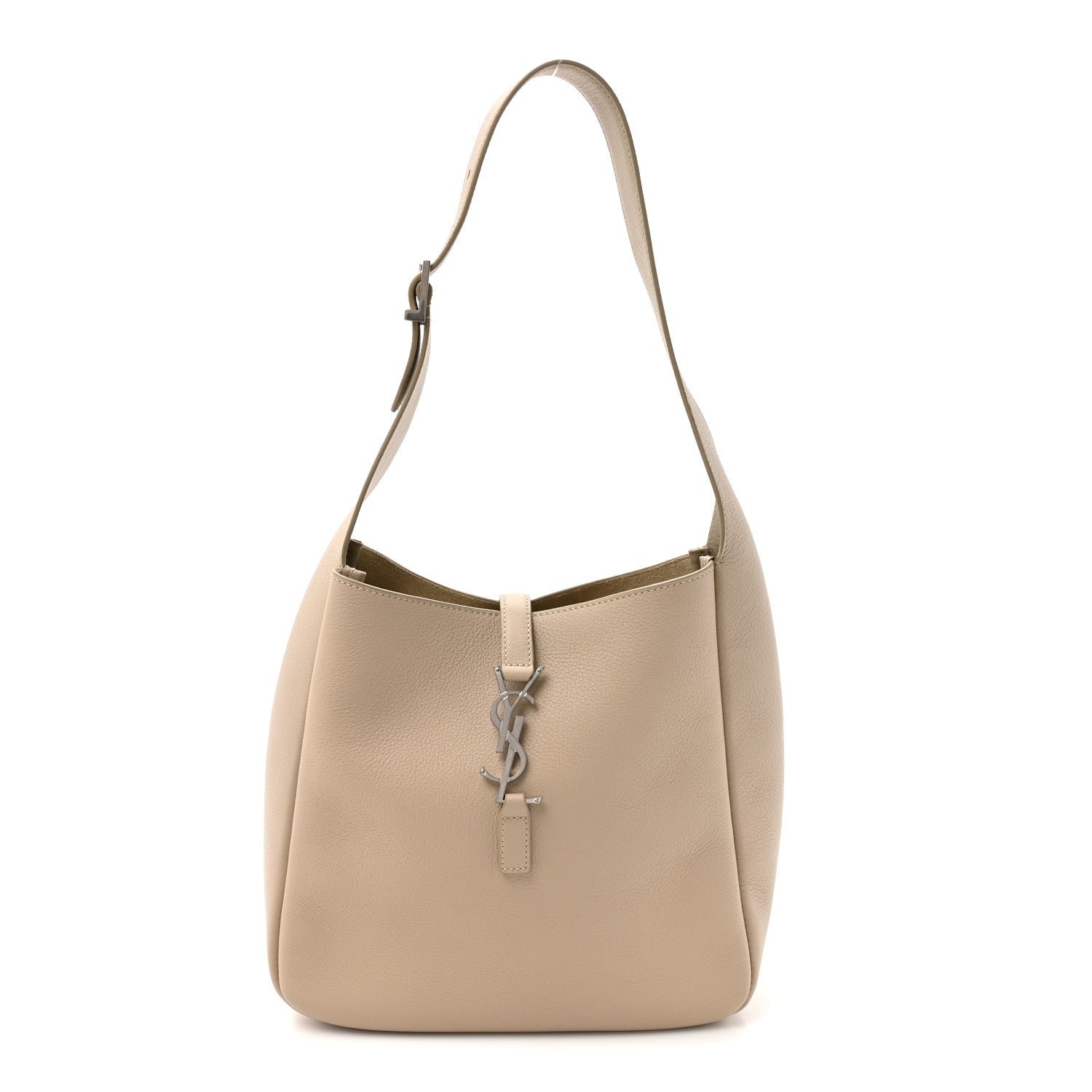 Saint Laurent Smooth Calfskin Small Le 5 A 7 Soft Hobo Sea Salt