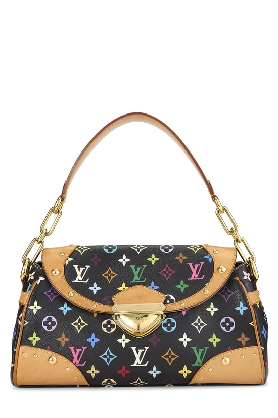 Takashi Murakami x Louis Vuitton Black Monogram Multicolore Beverly MM