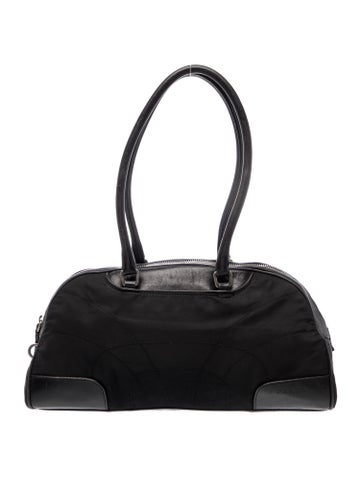 Prada Enameled Metal Triangle Shoulder Bag