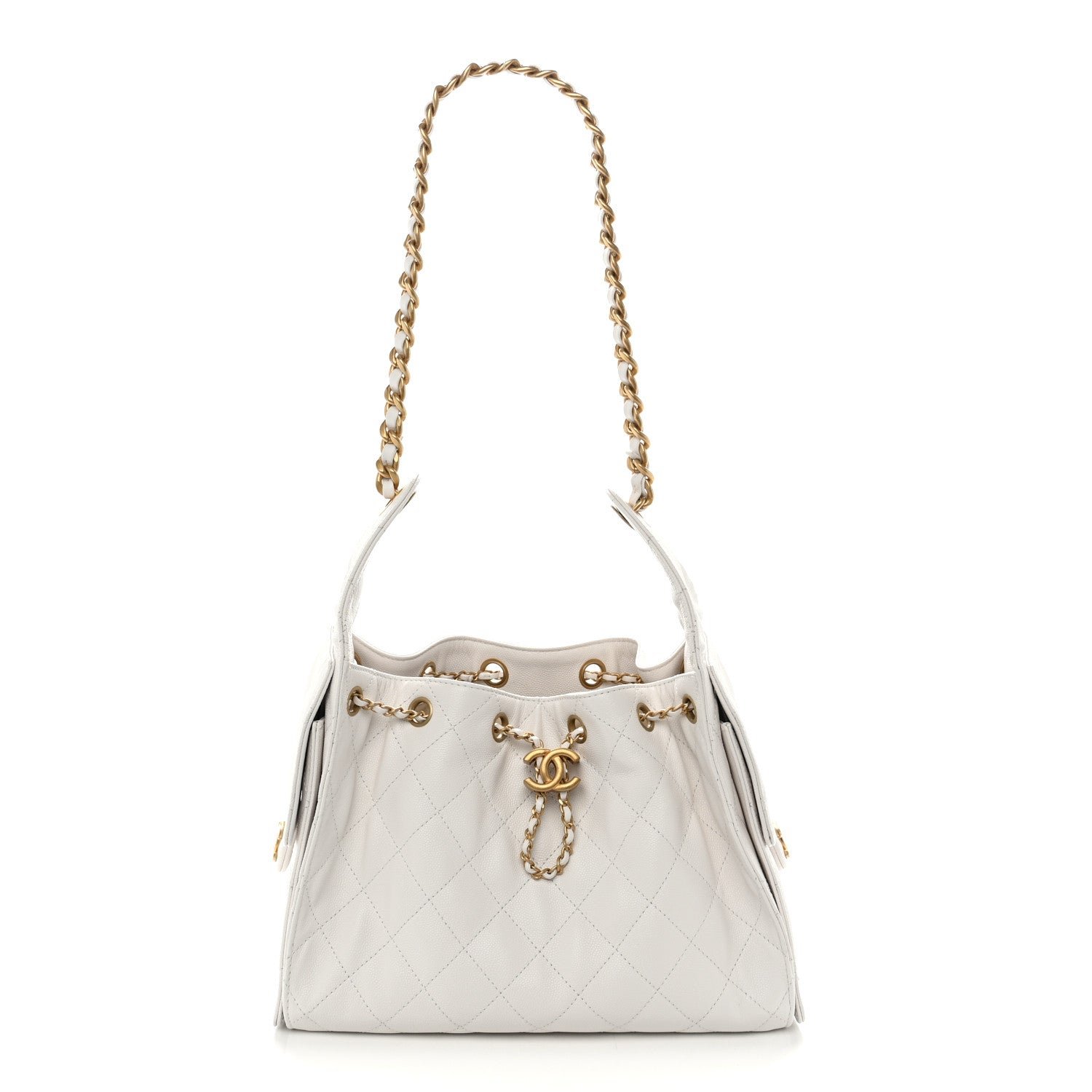 Chanel Caviar Quilted Small Chanel 25 Handbag White