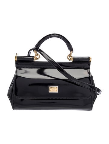 Patent Leather Top Handle Bag