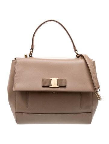 Salvatore Ferragamo Saffiano Leather Top Handle Bag